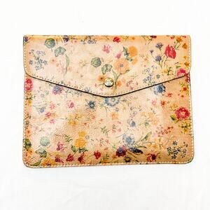 Patricia Nash Leather Floral Envelope Clutch Pouch Excellent Condition